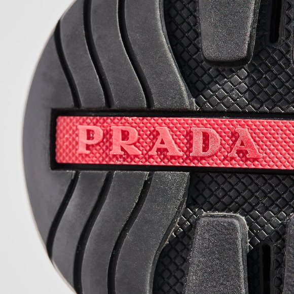 Prada Vitello Plume Leather Runner. Black, Mens Sz. 9 main image 9